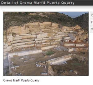 Crema Marfil Sierra Puerta Marble Quarry