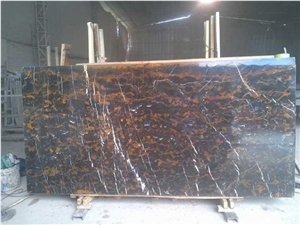 Afgan Black And Gold Marble Quarry