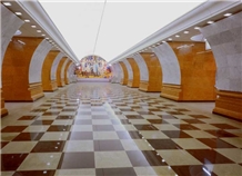 Moscow subway station in Russia 俄罗斯莫斯科地铁站 