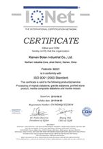 Certificate of ISO9001-2000 Standard