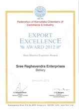 Export Excellence Award for the Year 2012