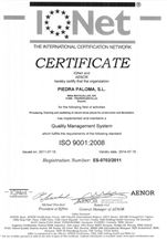 Certificate IQNet 9001