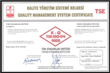 ISO 9000 Quality Management System Certificate