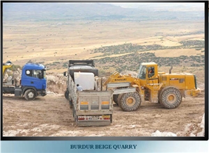 Burdur Noble Beige Marble Quarry
