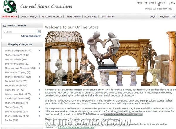 Carved Stone Creations Inc Stone Supplier