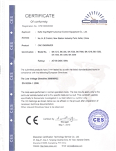  CE certificate