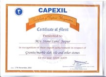 Capexil merit certificate 