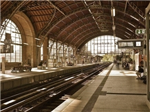 Railway Station in Hamburg, Germany 