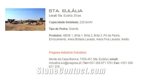 Cinzento St. Eulalia Granite Sta. Eulalia Quarry