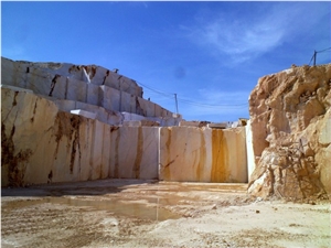 Yellow Whitish Marble Quarry