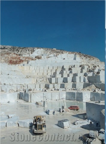 Pirgos White Marble Pyrgos in Drama Quarry