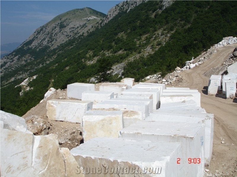 Volakas White, Pirgon White, Kyknos White, Areti White Marble Quarry