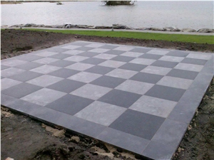 Chinese Grey Limestone Slabs & Tiles, Limestone Floor Tiles Covering