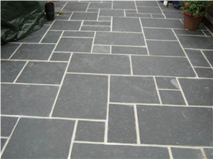 Chinese Grey Limestone Slabs & Tiles, Limestone Floor Tiles Covering