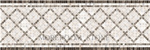 Viet Nam Wooden Vein Marble Polished Skirtings Border Decoration Mosaic Border Marble Flooring Border Designs