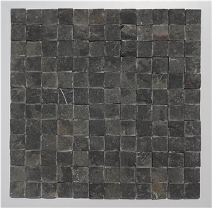 3d Tumbled Black Limestone Stepping Floor Mosaic