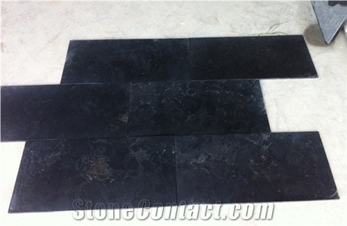 Hot Sale Polished Black Classic Limestone Slabs & Tiles for Wall/ Floor