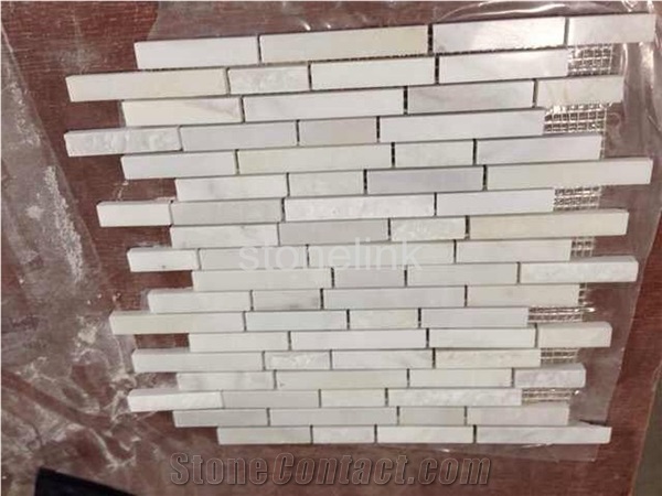 Eastern White Marble String Mosaic