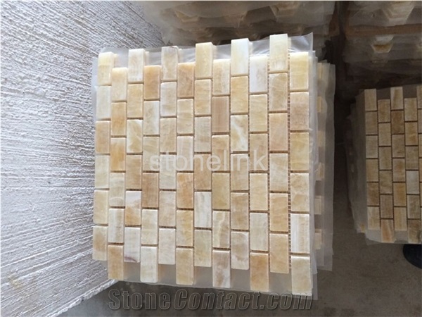 Honey Onyx Brick Mosaics