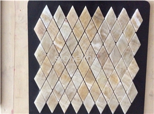 Honey Onyx Diamond Shape Mosaic