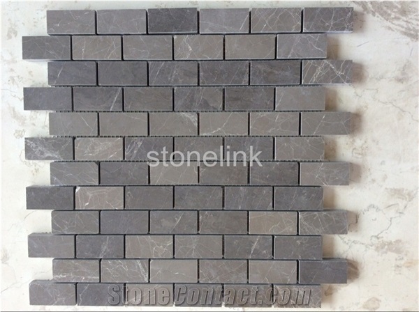 Milano Grey Marble Brick Mosaic