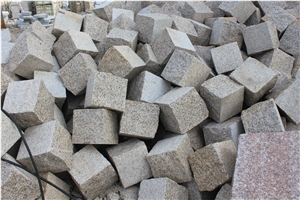 G375 Light Grey Granite Cube Stone Granite Cube Stone Cobble Stone Cheap Prices