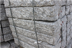 G375 Light Grey Granite Kerbstone Cheap Prices Rough Picked Natural Split Curbstone Border Stone Kerbstone Rim Stone