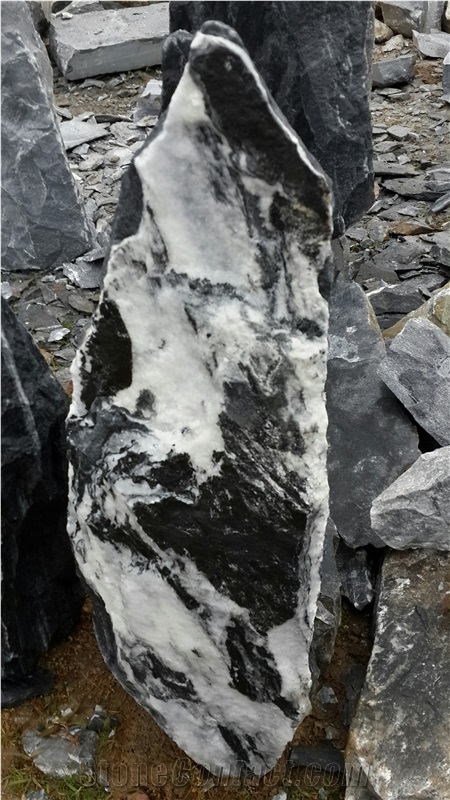 Black Marble Angel Monolith