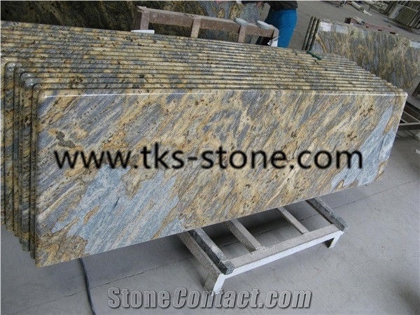 Amarelo Jaguar, Yellow Granite Kitchen Countertops