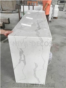 Arftificial Bianco Calacatta Quartz Stone Slabs /Jumbo White Quartz Stone /Engineered Stone Slabs
