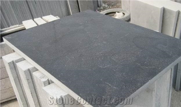 China Shandong Blue Limestone Tiles & Slabs,Exterior Stone Flooring Tiles