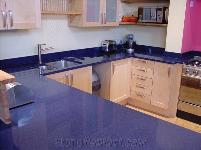 Manmade Dark Blue Galaxy Star Kitchen Countertops /Kitchen Worktops