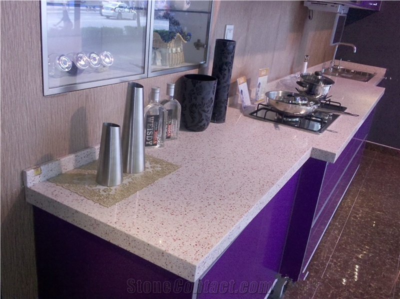 Manmade Yellew Galaxy Quartz Stone/Engineered Stone Soliud Surface Kitchen Countertops/Worktops