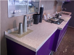 Manmade Yellew Galaxy Quartz Stone/Engineered Stone Soliud Surface Kitchen Countertops/Worktops