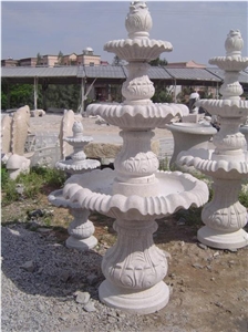 Fargo China Beige Sandstone Garden Fountains, Beige Sandstone Sculptures Exterior Fountains