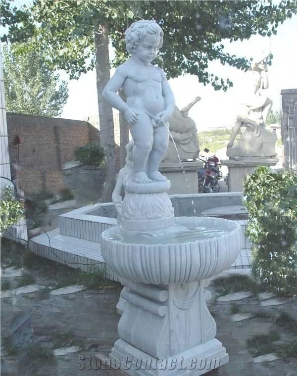 Fargo Egypt Golden Yellow Marble 3 Layers Sculptured Water Fountains, Yellow Marble Garden Fountains for Exterior Water Features