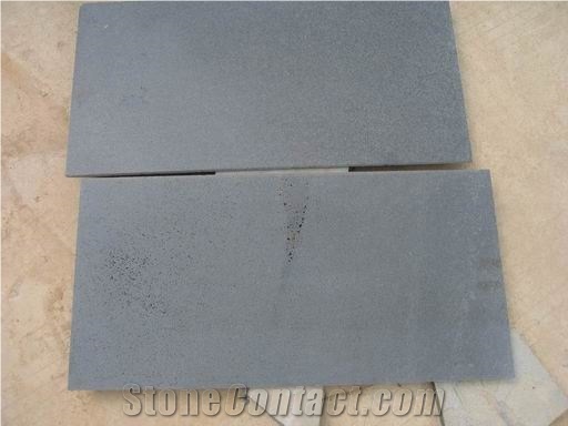 Fargo Hainan Grey Basalt Honed Surface with Honeycomb, Chinese Basalt with Cat Paw