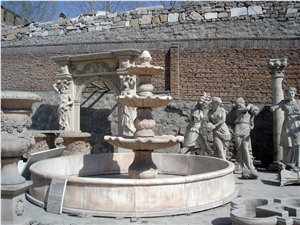 Fargo White Marble Garden Fountains, Chinese White Marble Exterior Sculptured Fountains, Water Features