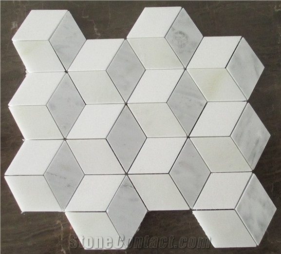White Cararra Marble Mosaic Tiles