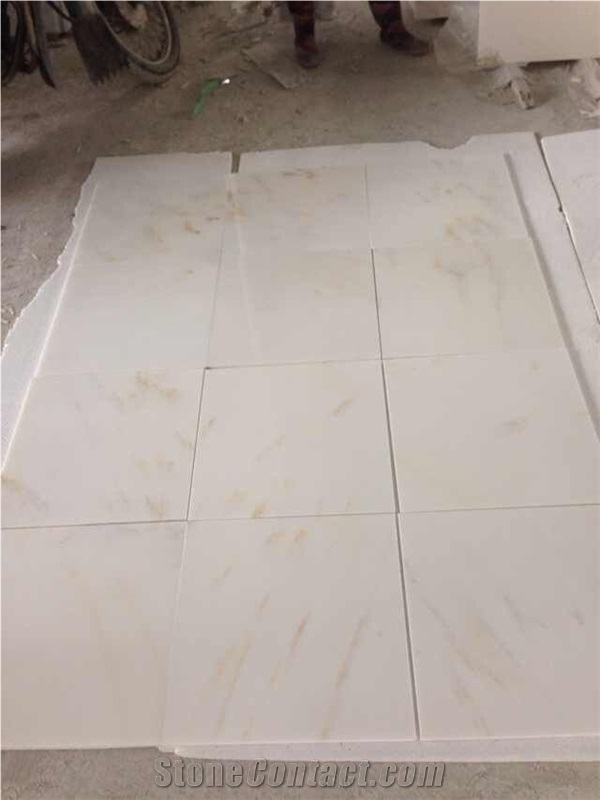 Golden Silk White Marble Tiles & Slabs Marble Skirting Marble Wall Covering Tiles Marble Floor Covering Tiles