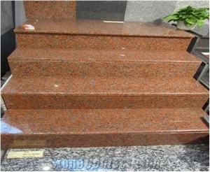 Hot Sale Maple Red Granite Stairs,Maple Red Granite Steps for Sale,G562 Maple Red Granite Stairs