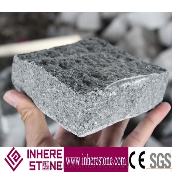 Dark Grey Granite Paver, Gray Granite Cubic Natural Stone, G654 Grey Granite Cube Stone & Pavers