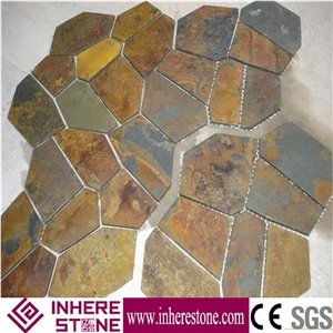 Flagstone Floor & Wall Tiles Brown Slat Flagstone
