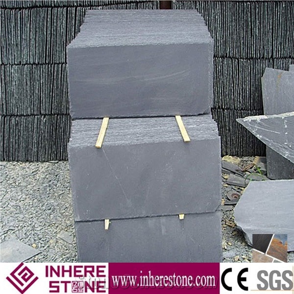 Natural Slate Stone Slabs & Tiles, Black Slate for Decoration