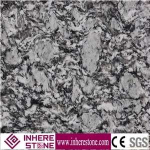 Polished Spray White Granite Slabs & Tiles, Wave White Granite, China Grey Granite