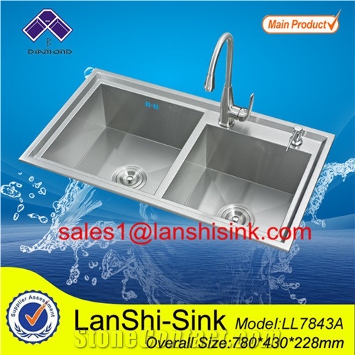 Stainless Steel Kitchen Farmhouse Sink, Stainless Steel Basin