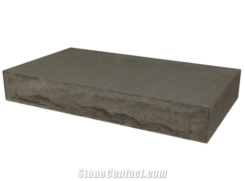 Ezywall: Cap - Ebony, Grey Sandstone Ezywall Block, Building Stone