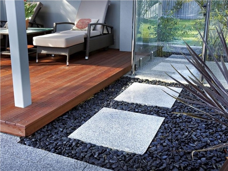 Sesame White Granite Pavers - 400x400x30mm, White Granite Cube Stone, Floor Covering, Cobble Stone