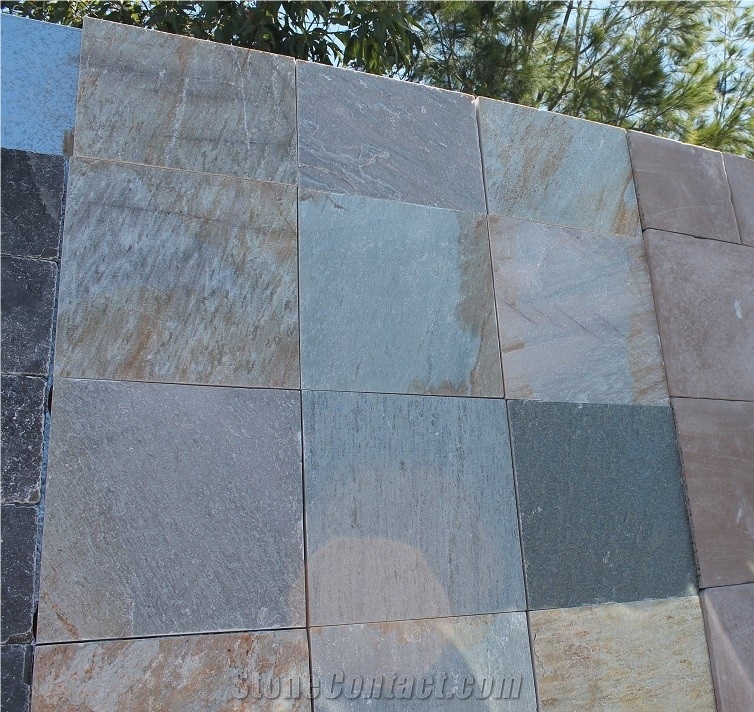 Tuscan Quartzite Tiles & Slabs, Yellow Quartzite Cube Stone & Pavers