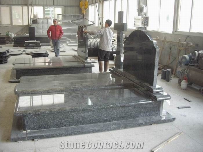 Black Chinese Granites Tombstone/Headstone, Various Types Of Granite Tombstone/Headstone, European Style Tombstone & Monument